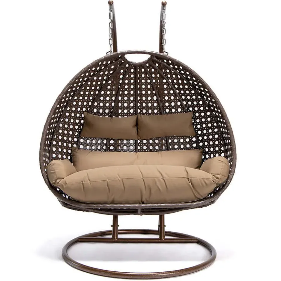 HOME DELUXE Hangstoel TWIN Bruin Met Regenhoes