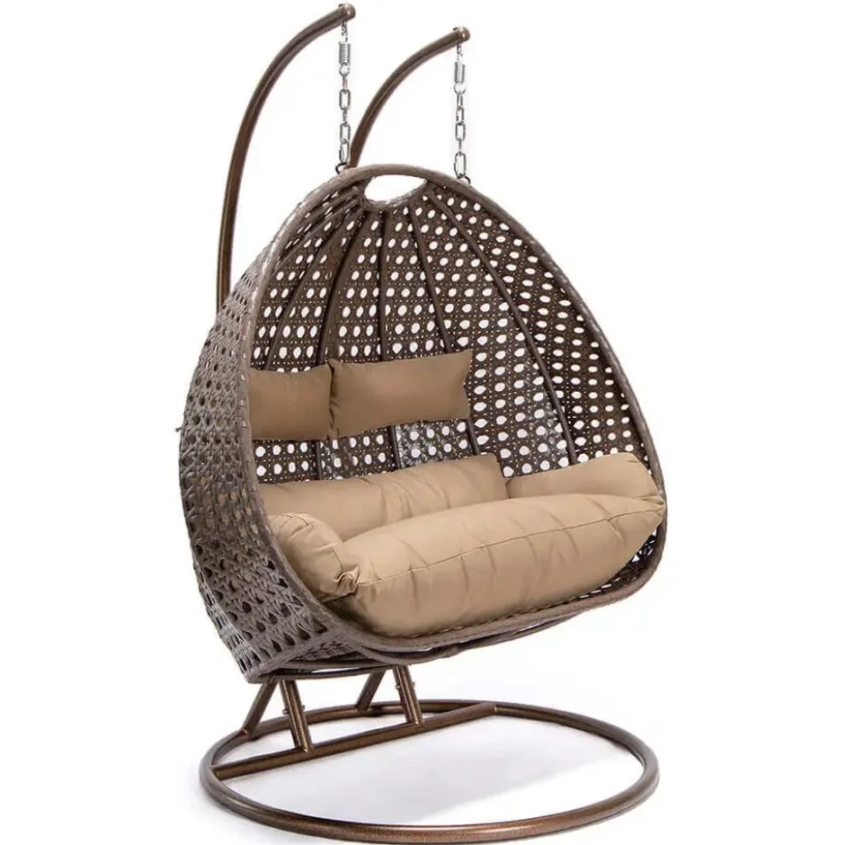 HOME DELUXE Hangstoel TWIN Bruin Met Regenhoes