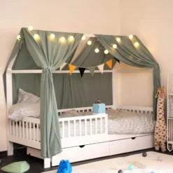 HOME DELUXE Kinderbed STAR LAND Wit met Lades