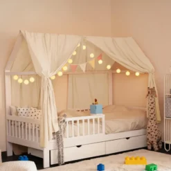 HOME DELUXE Kinderbed STAR LAND Wit met Lades
