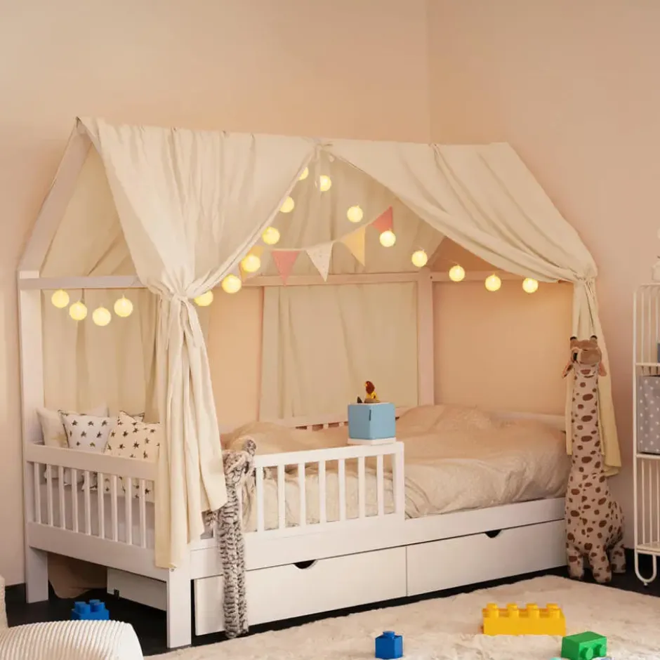 HOME DELUXE Kinderbed STAR LAND Wit met Lades