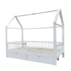 HOME DELUXE Kinderbed STAR LAND Wit met Lades