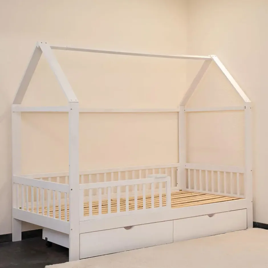 HOME DELUXE Kinderbed STAR LAND Wit met Lades