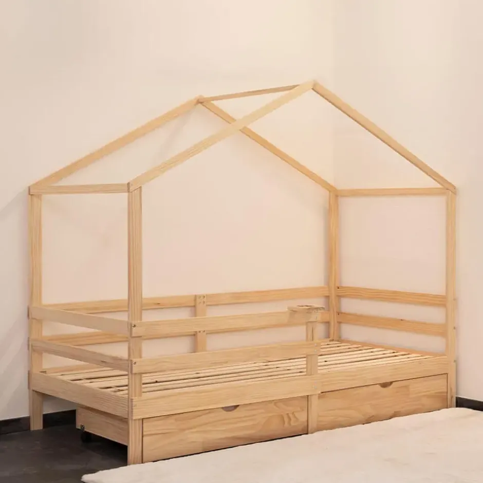 HOME DELUXE Kinderbed WOLKENLAND Naturel Met Lades