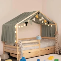 HOME DELUXE Kinderbed WOLKENLAND Naturel Met Lades