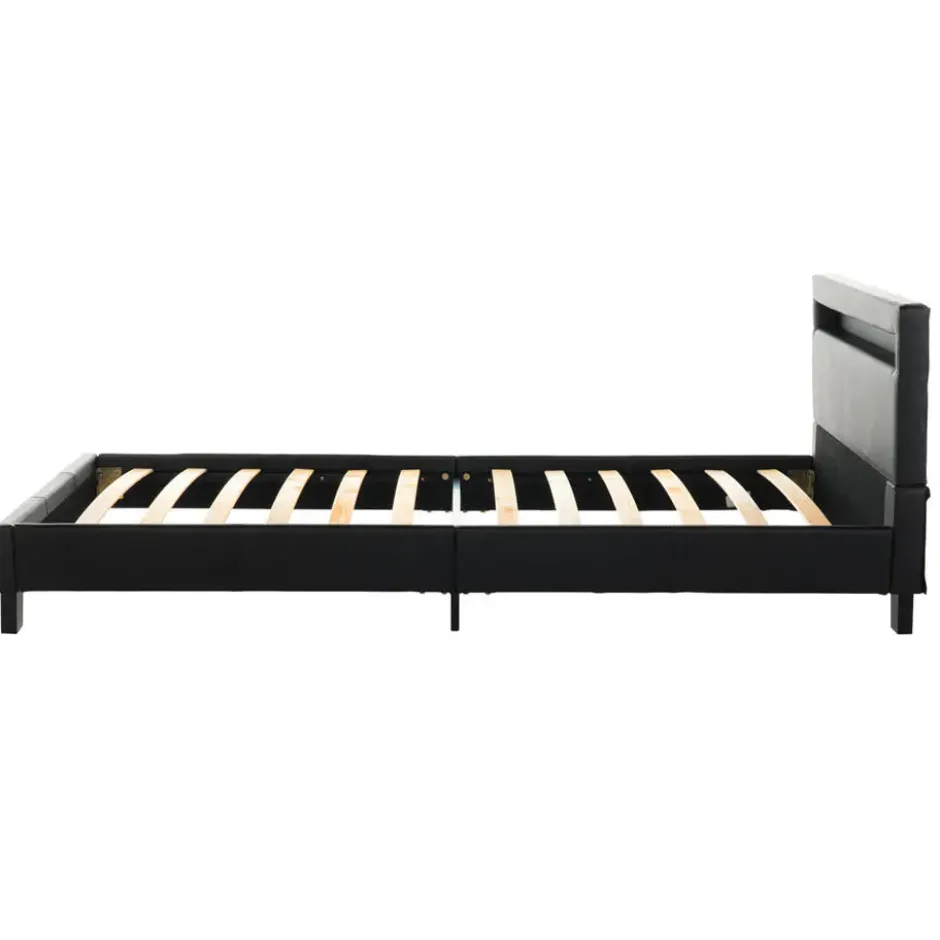 HOME DELUXE LED bed ASTRO zwart 90 x 200 cm