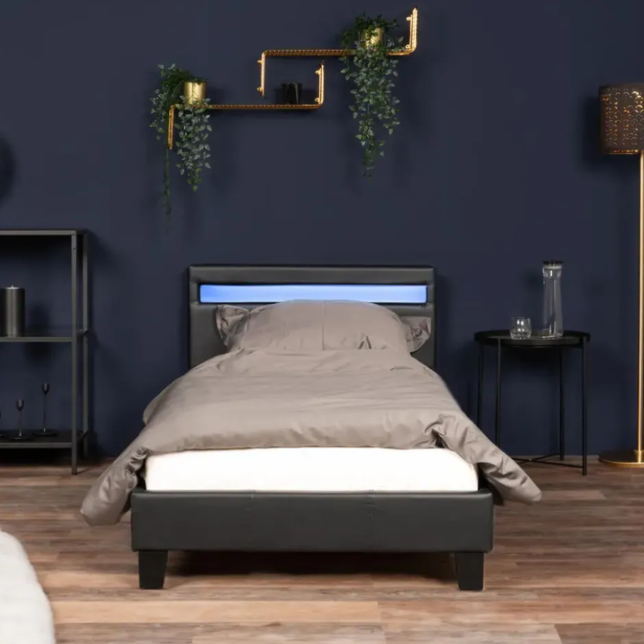 HOME DELUXE LED bed ASTRO zwart 90 x 200 cm