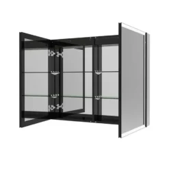 HOME DELUXE LED spiegelkast EVE zwart 100 x 80 cm
