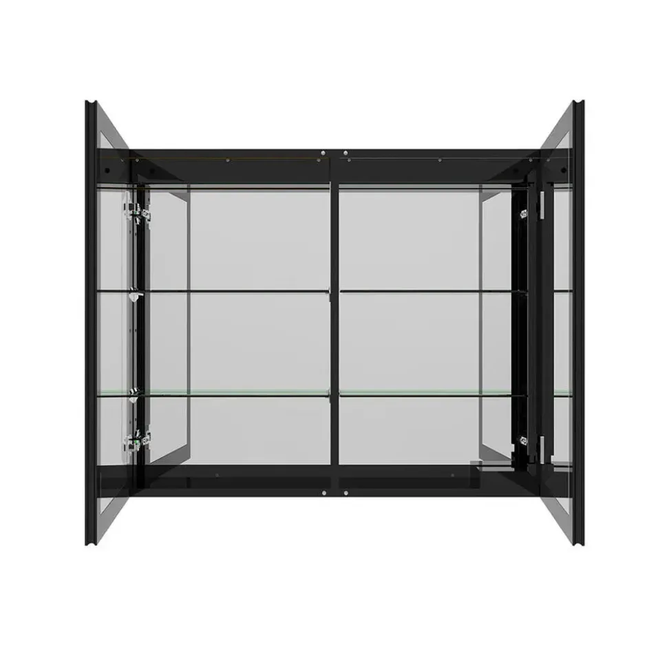 HOME DELUXE LED spiegelkast EVE zwart 100 x 80 cm
