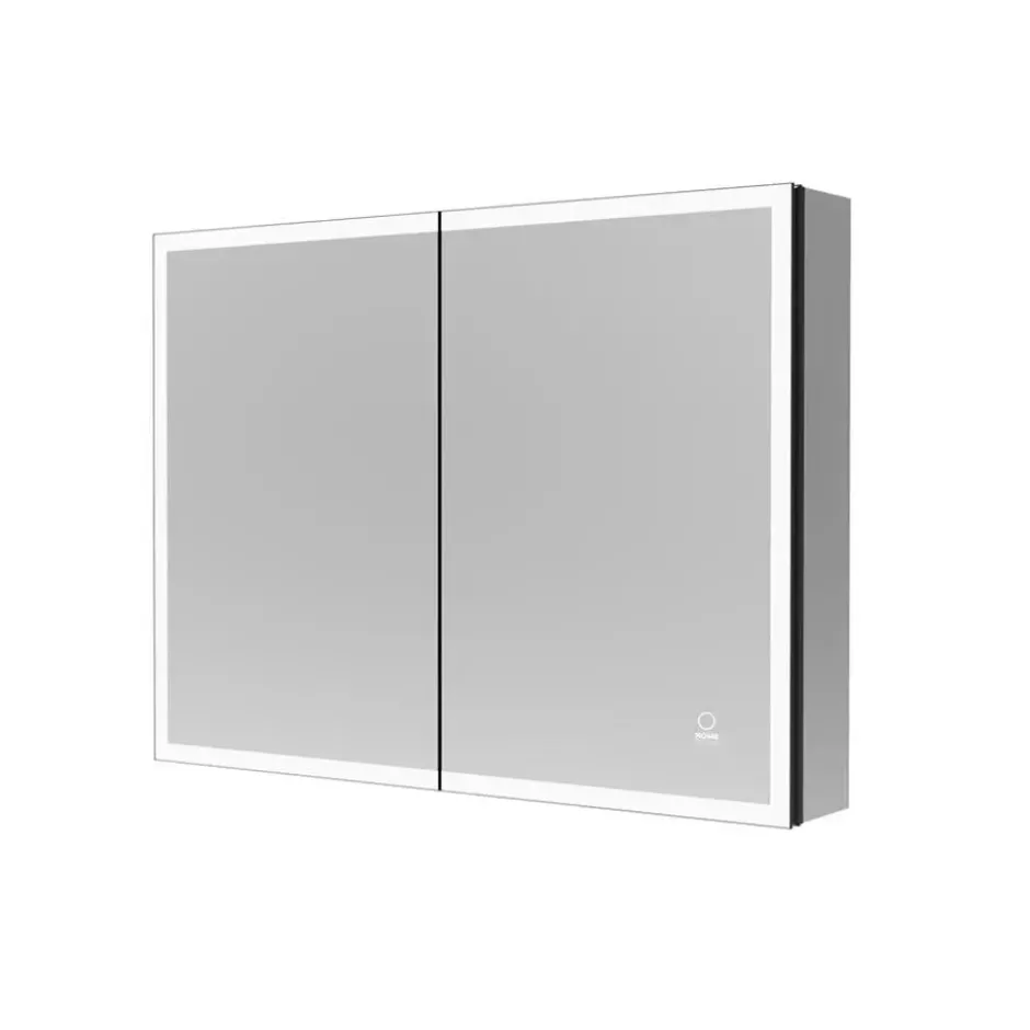 HOME DELUXE LED spiegelkast EVE zwart 80 x 60 cm