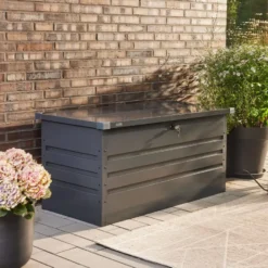 HOME DELUXE - Metalen opbergbox MEGABOX XL - 126 x 56 cm 400l antraciet