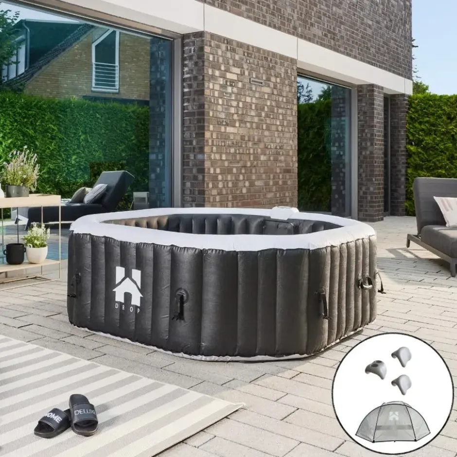 HOME DELUXE Opblaasbare Hottub Drop Zwart