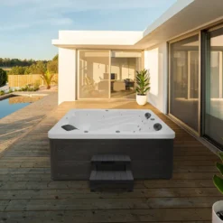 HOME DELUXE Outdoor Whirlpool SUNSET Met trap en thermische afdekking