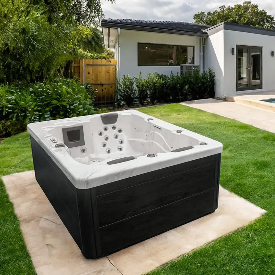 HOME DELUXE Outdoor Whirlpool WHITE MARBLE PURE