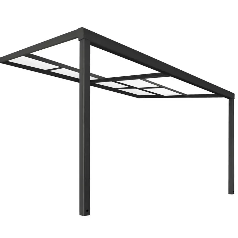 HOME DELUXE SOLIS DELUXE terrasoverkapping grijs 390 x 295 x 233 / 272 cm