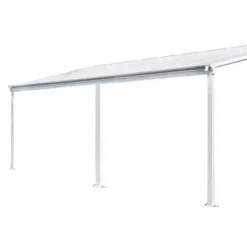 HOME DELUXE terrasoverkapping SOLIS wit 435 / 442 x 300 / 303 x 278 / 226 cm