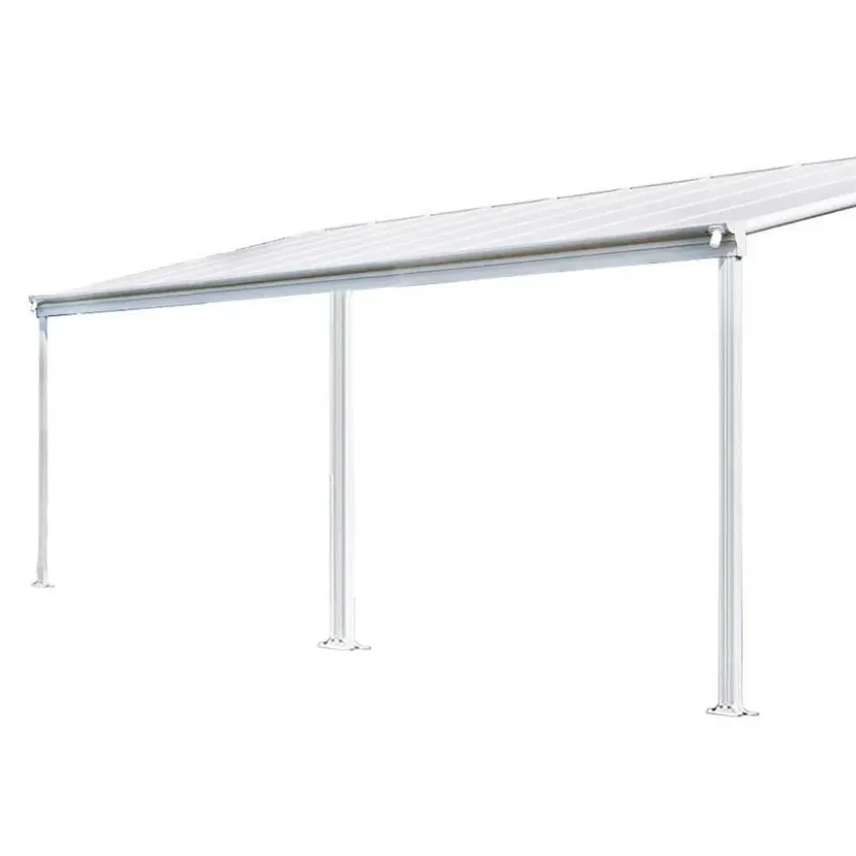 HOME DELUXE terrasoverkapping SOLIS wit 435 / 442 x 300 / 303 x 278 / 226 cm