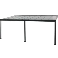HOME DELUXE Terrasoverkapping SOLIS Grijs 435 / 442 x 300 / 303 x 278 / 226 cm