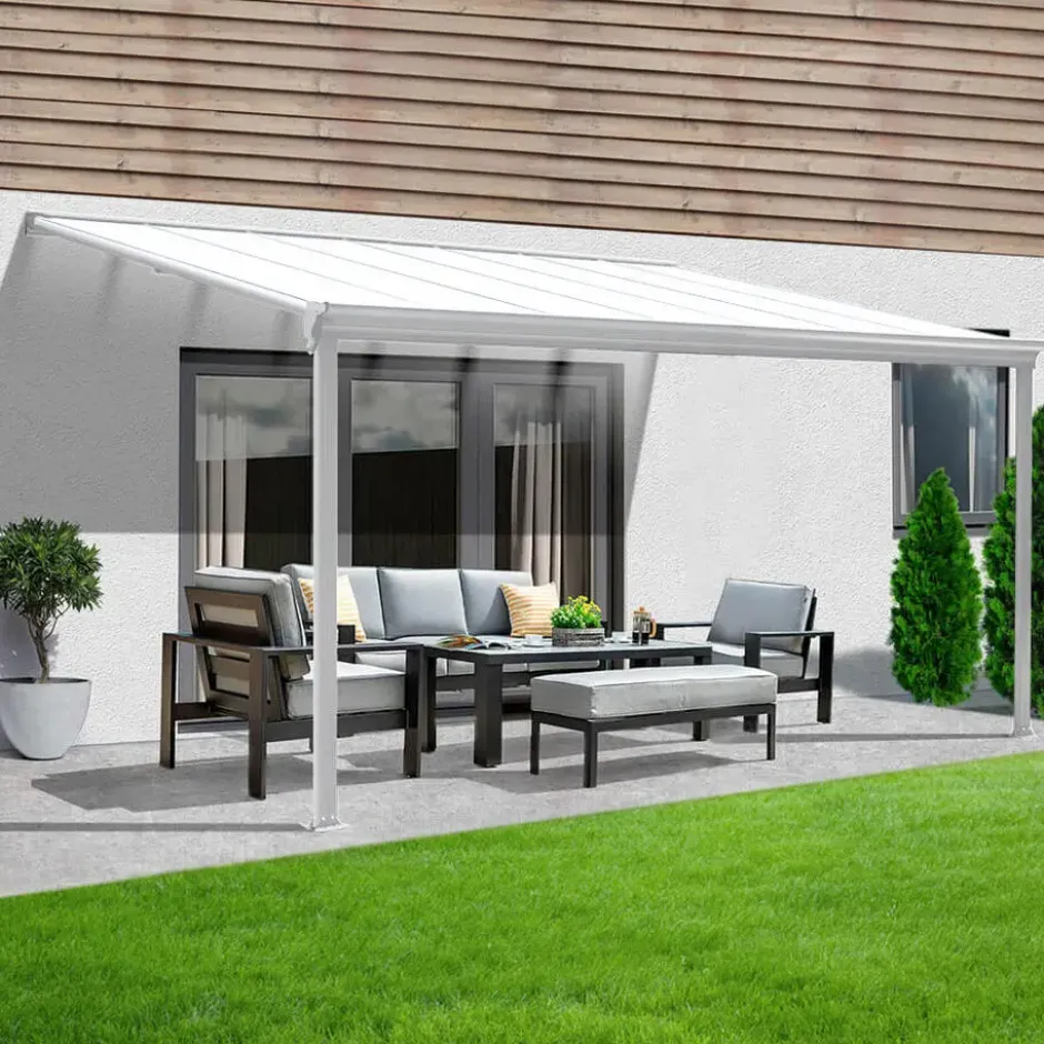 HOME DELUXE terrasoverkapping SOLIS wit 312 / 320 x 300 / 303 x 278 / 226 cm