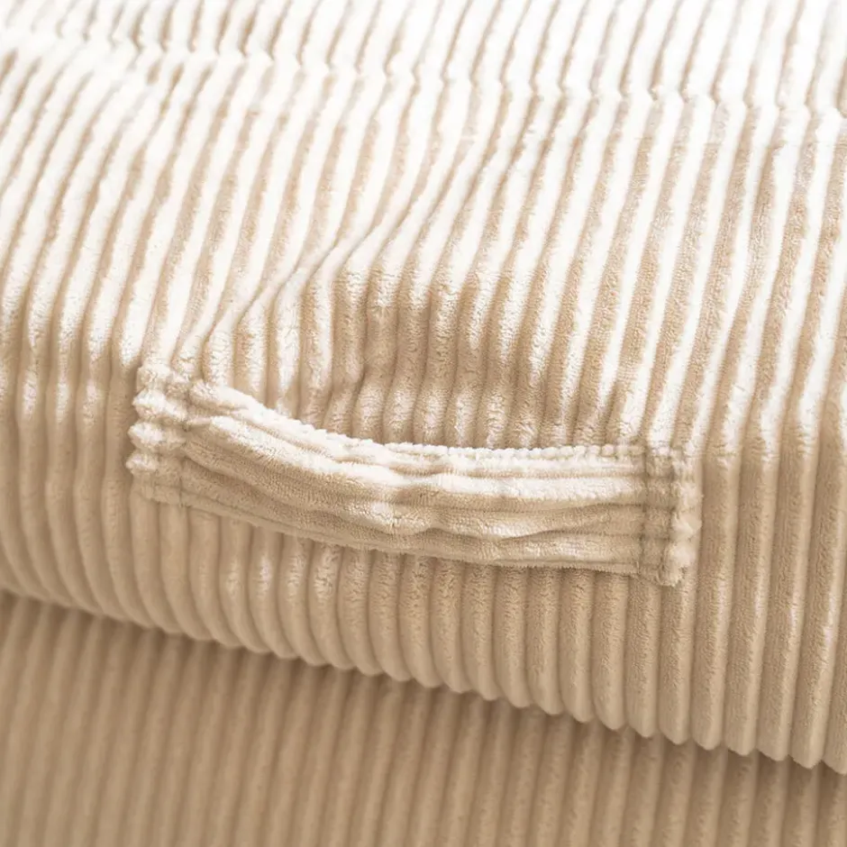HOME DELUXE zitzak COSY beige inclusief krukje