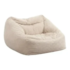 HOME DELUXE zitzak COSY beige inclusief krukje