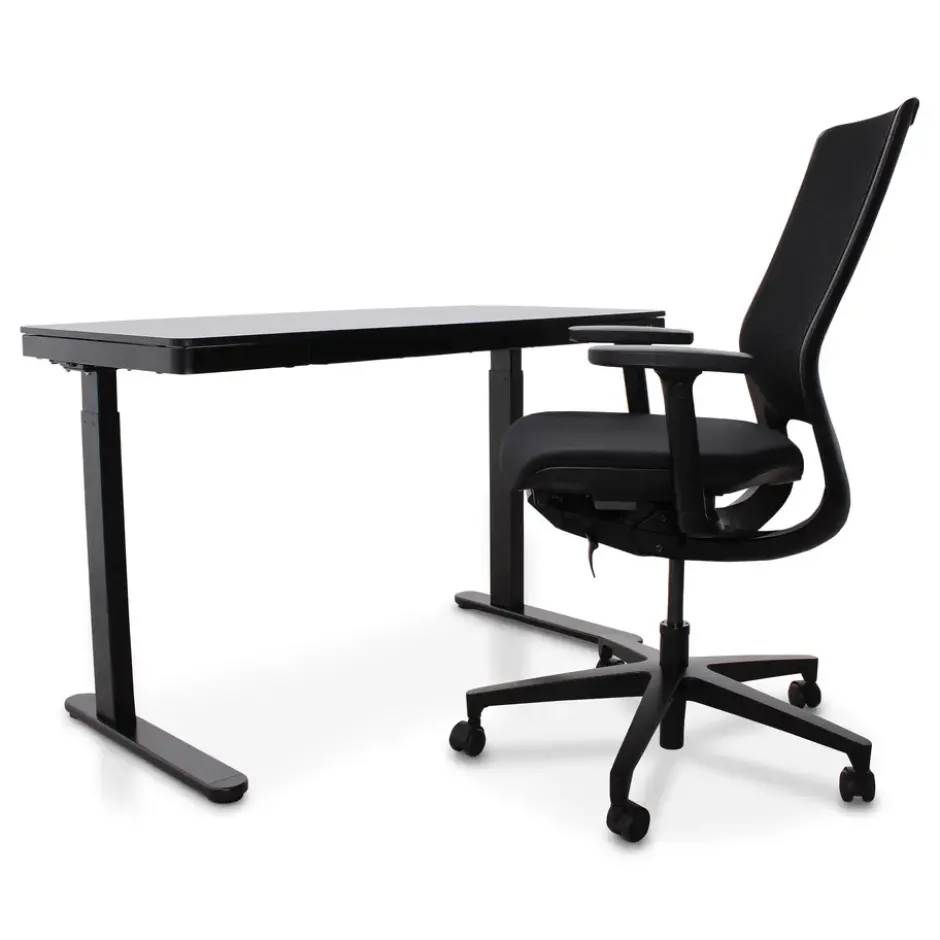 Home Office - Zwart - 120 x 60 - Zit-sta bureau elektrisch verstelbaar
