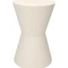 Home & Styling Bijzettafeltje - wit - D29x H45 cm - Zink