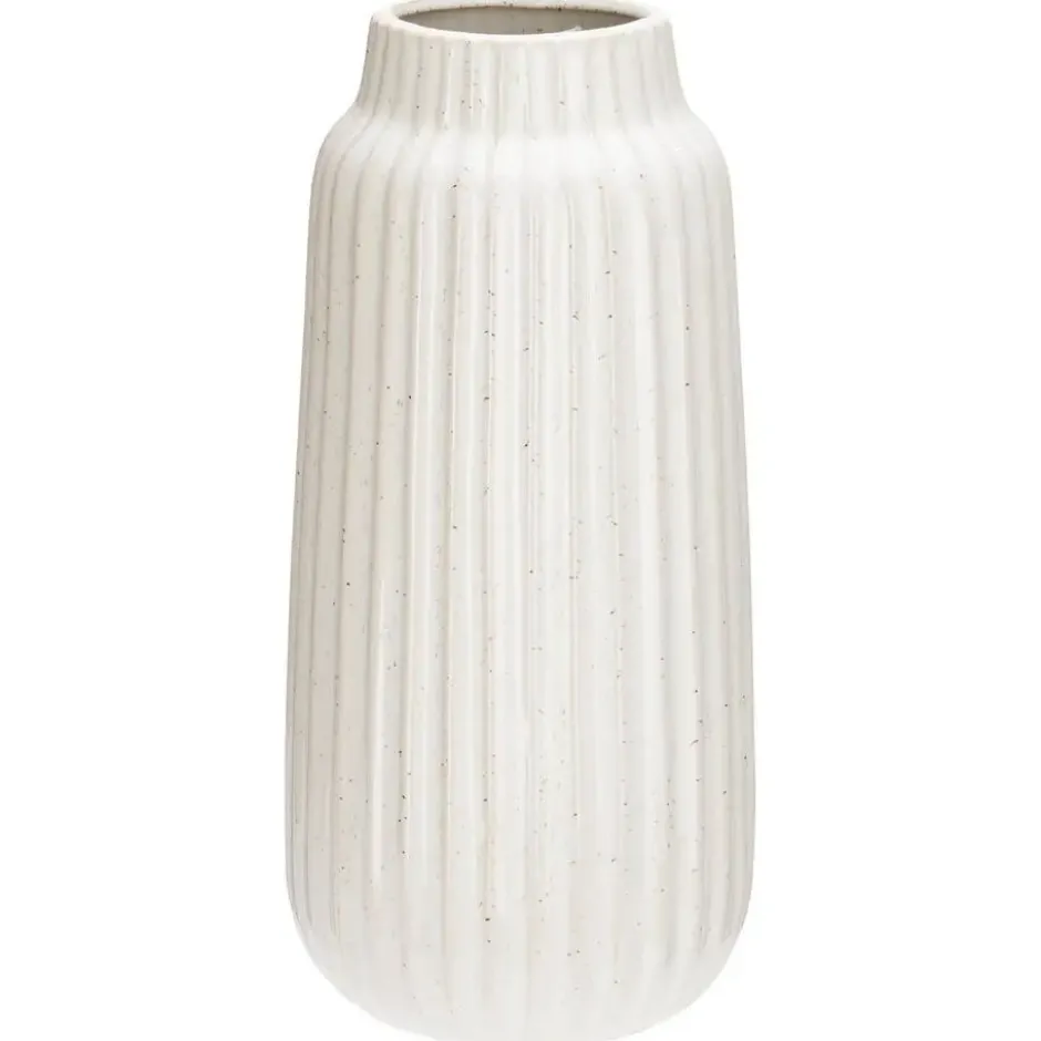 Home & Styling bloemenvaas Delphi - wit - keramiek - 13 x 29 cm