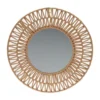 Home & Styling Spiegel - rond - naturel - 45cm - papier - wandspiegel