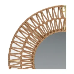 Home & Styling Spiegel - rond - naturel - 45cm - papier - wandspiegel
