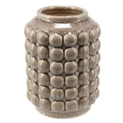 Home & Styling vaas - keramiek/beige - D15 x H20 cm