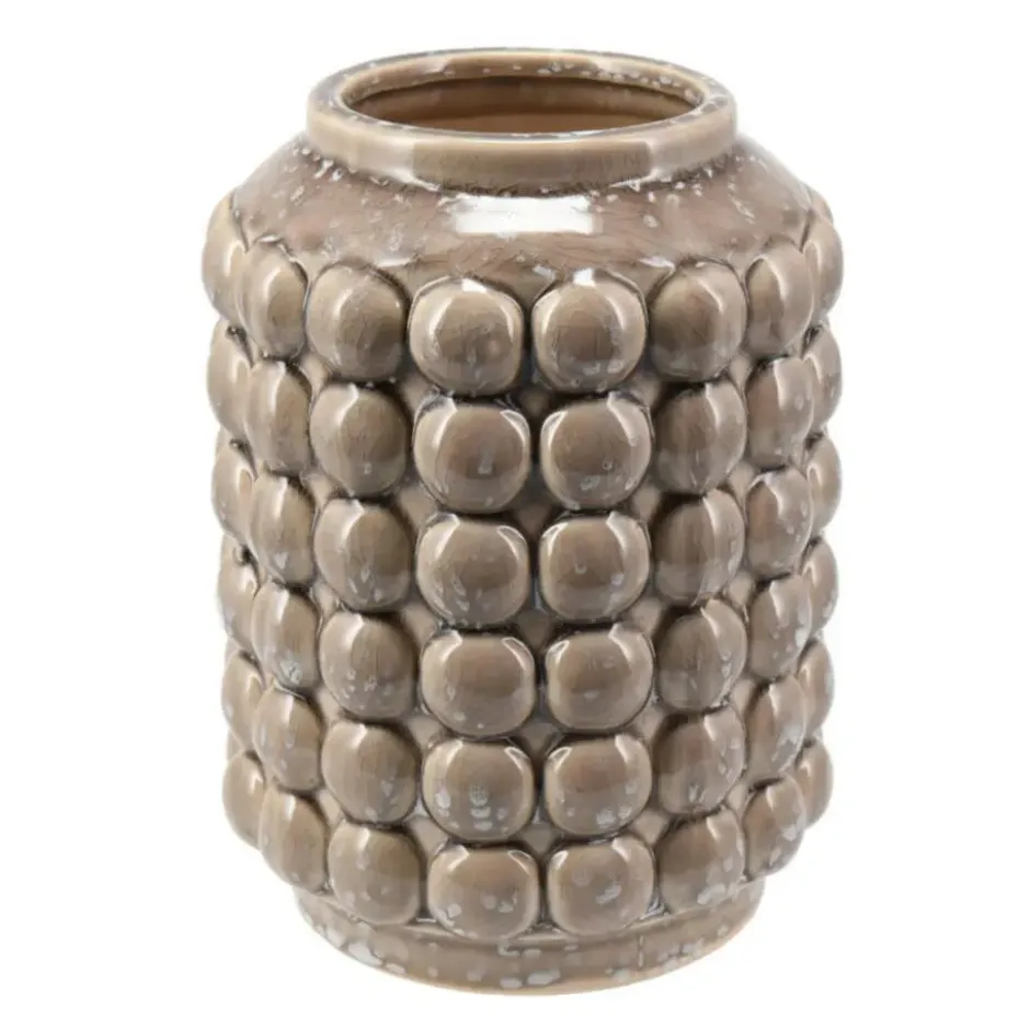 Home & Styling vaas - keramiek/beige - D15 x H20 cm