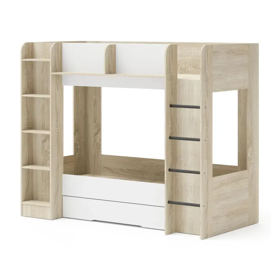 Hoogslaper FUJI sonoma eik / mat wit