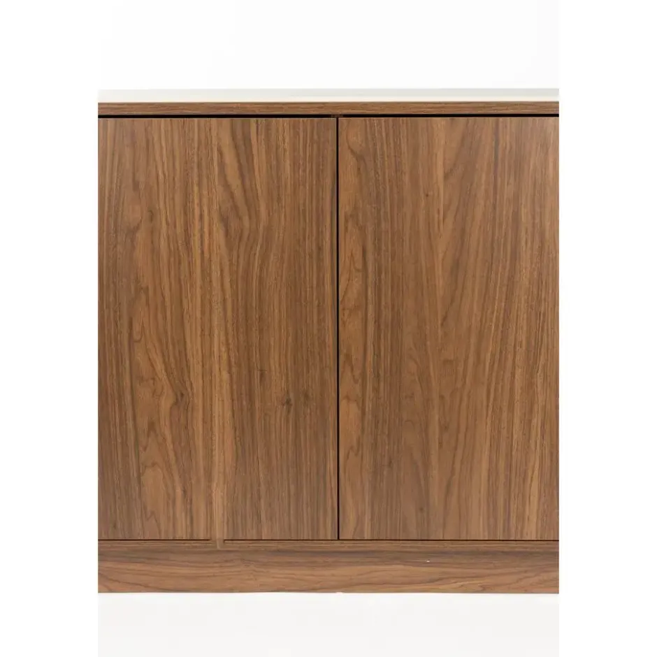 Housecraft Almira Dressoir Hoog 180 cm Hout/ Marmerlook Walnootkleur - Bruin