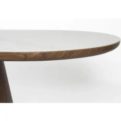 Housecraft Almira Eettafel Ovaal 200 cm Hout Wit/ Bruin donker