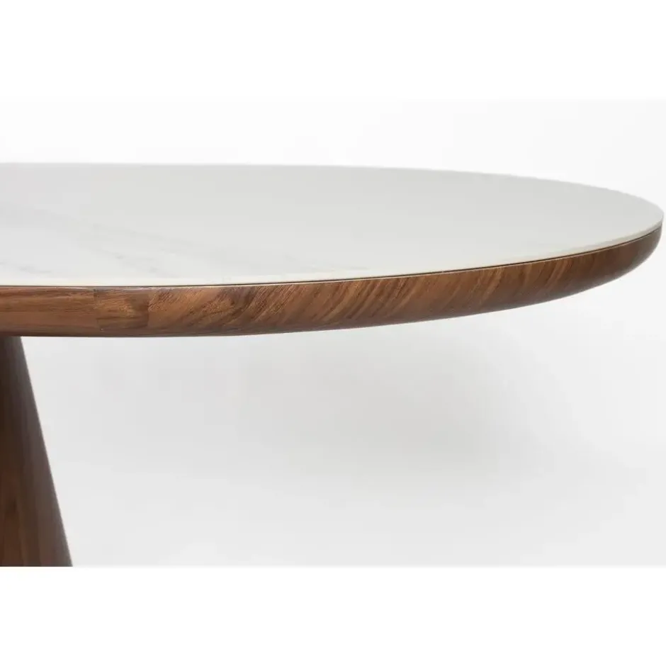 Housecraft Almira Eettafel Ovaal 200 cm Hout Wit/ Bruin donker