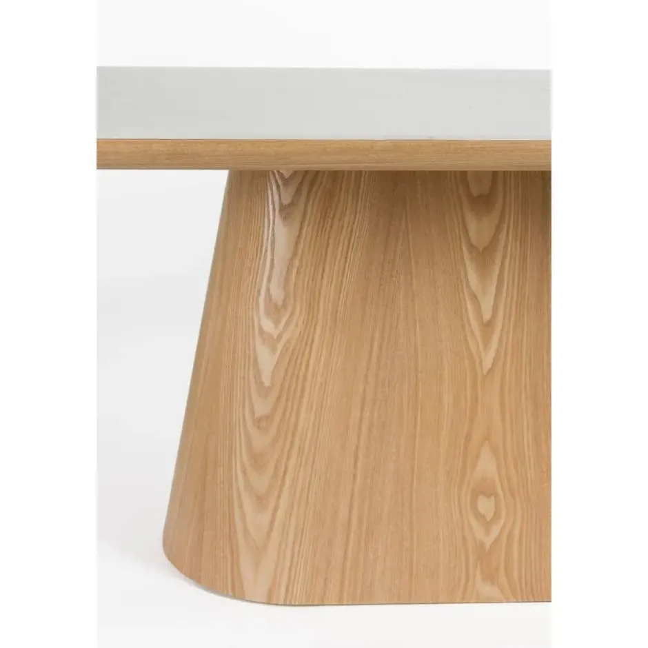Housecraft Almira Eettafel Ovaal 200 cm Hout Wit/ Bruin