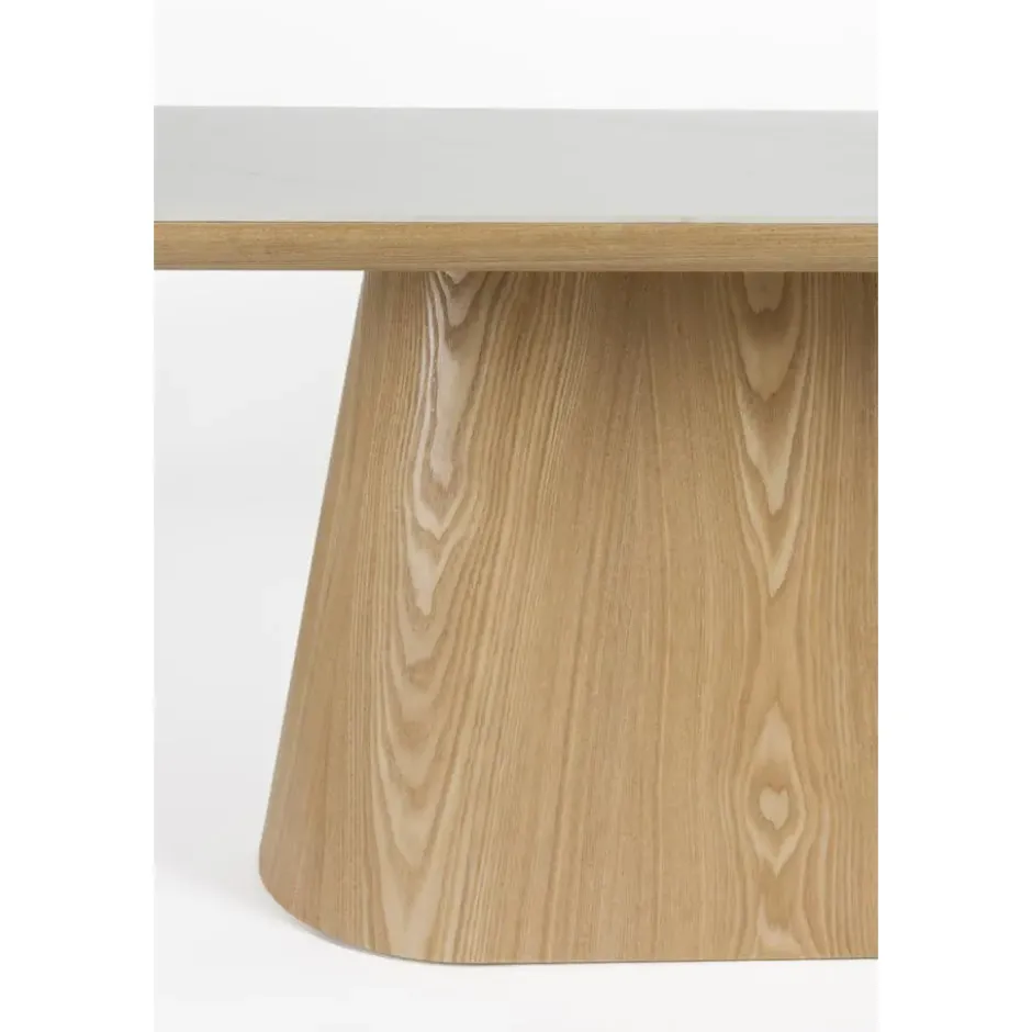 Housecraft Almira Eettafel Ovaal 200 cm Hout Wit/ Bruin