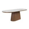 Housecraft Almira Eettafel Ovaal 180 cm Hout Wit/ Bruin donker