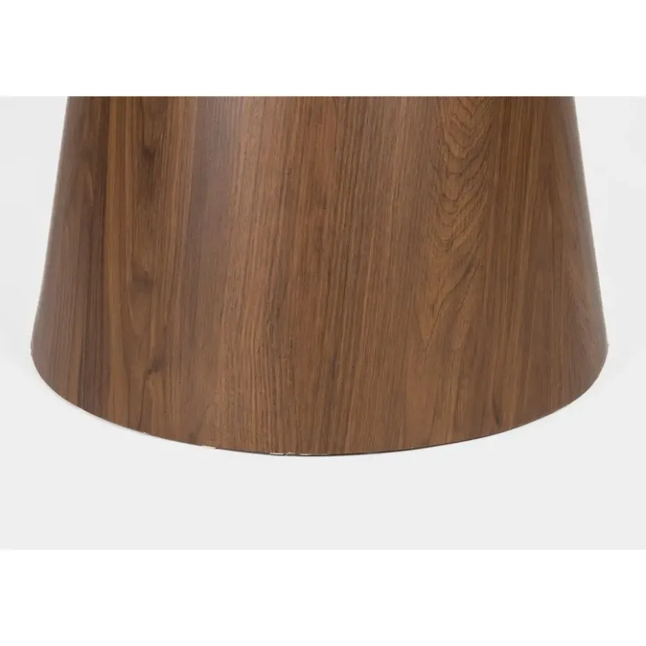 Housecraft Almira Eettafel Rond 115 cm Hout Wit/ Bruin donker