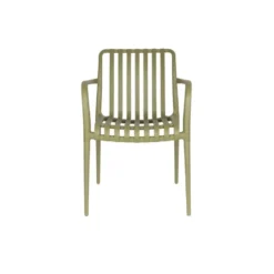 Housecraft Amae Tuinstoel Armleuning Kunststof Groen - Set van 4