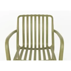 Housecraft Amae Tuinstoel Armleuning Kunststof Groen - Set van 4