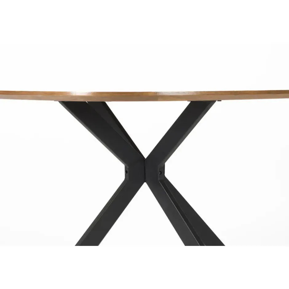 Housecraft Chase Eettafel Organisch/ Rond Metaal/ Hout - Beige