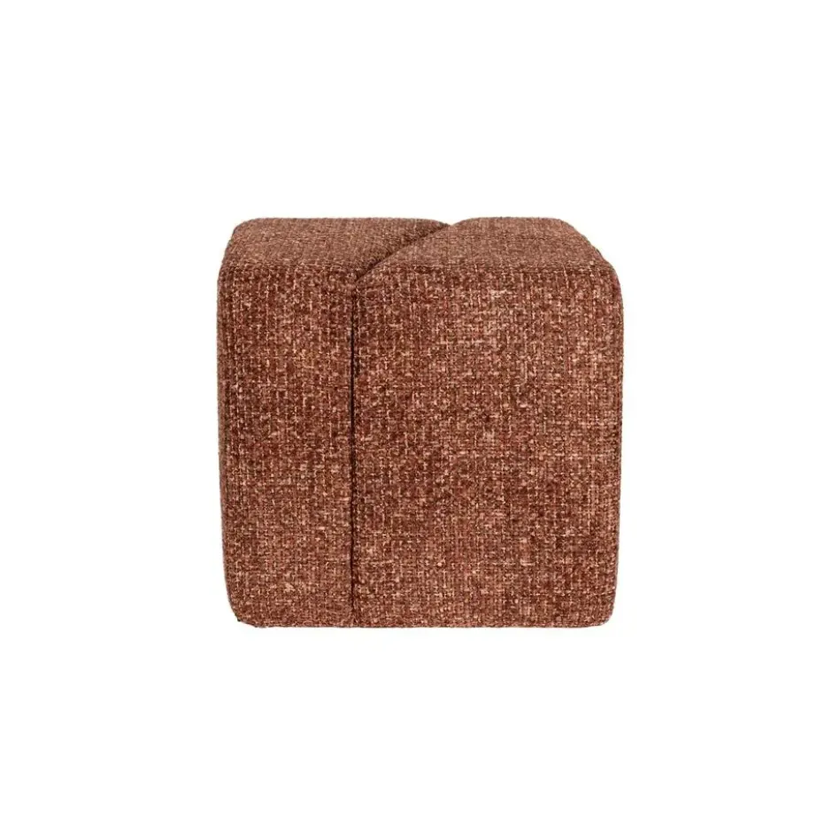 Housecraft Dance Poef Vierkant Terra - Terracotta