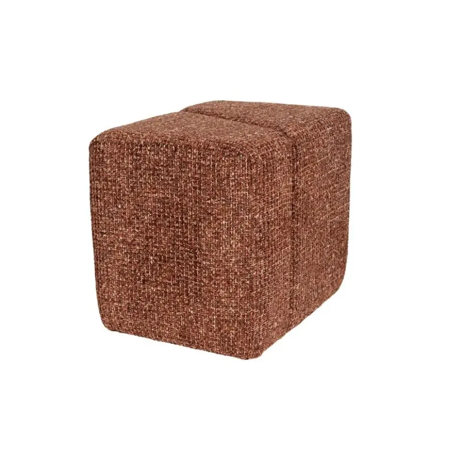Housecraft Dance Poef Vierkant Terra - Terracotta