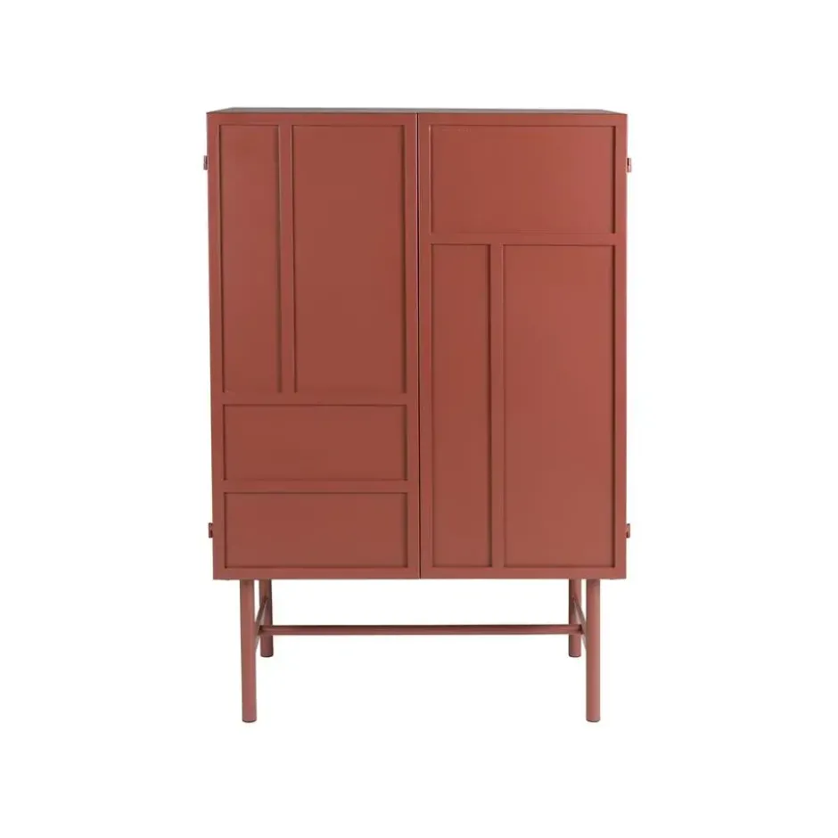Housecraft Davis Kast Metaal Bruin/ Rood