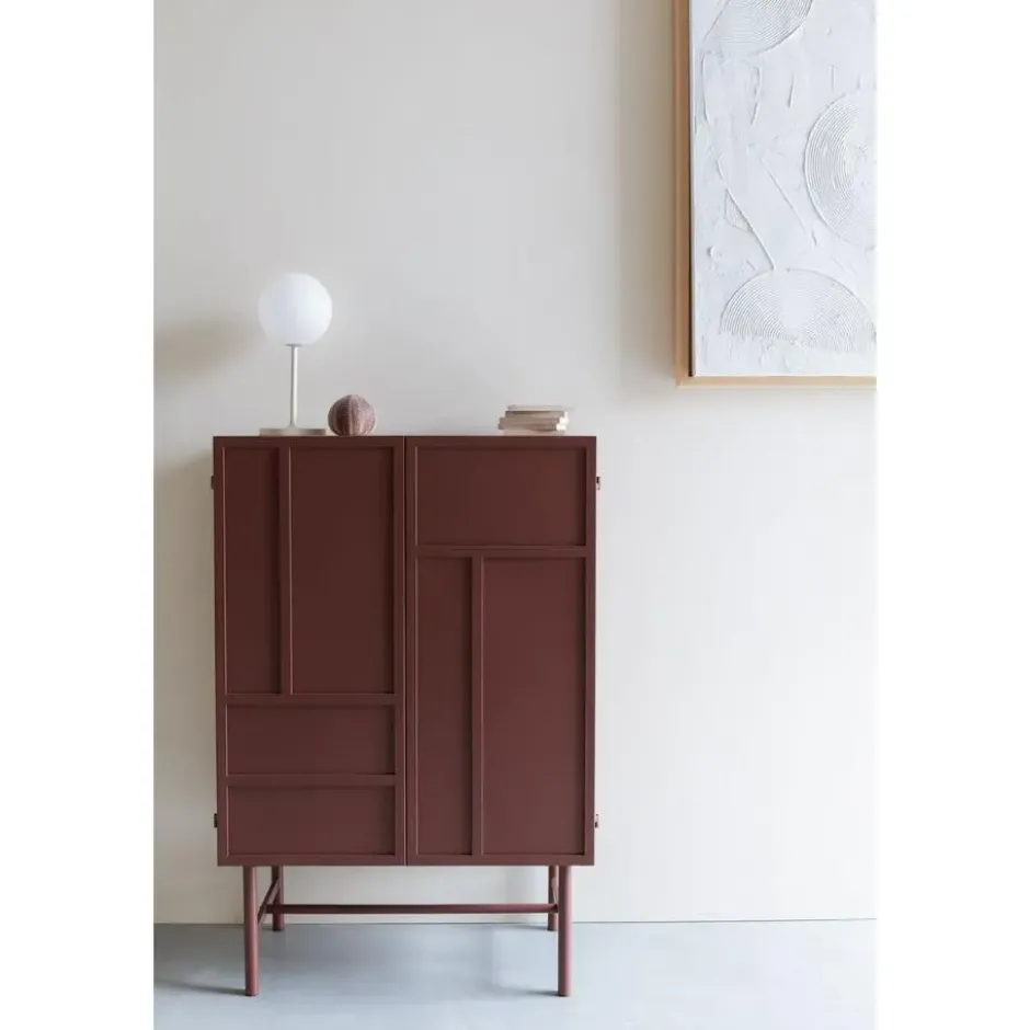 Housecraft Davis Kast Metaal Bruin/ Rood