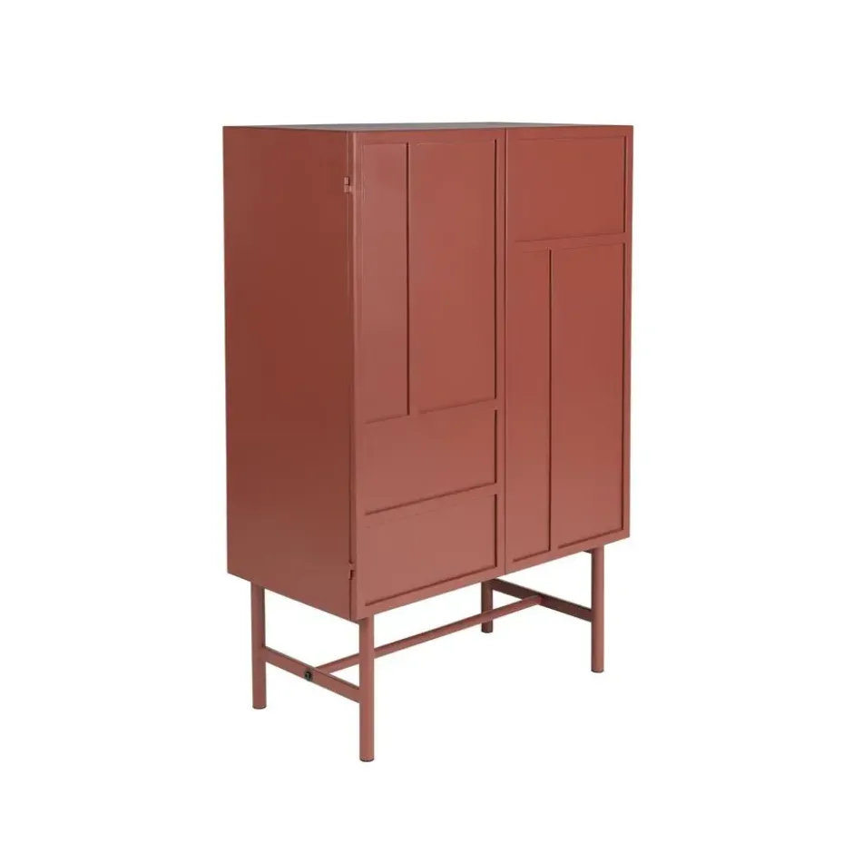 Housecraft Davis Kast Metaal Bruin/ Rood