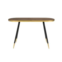 Housecraft Denise Consoletafel/ Wandtafel 121x41 cm Hout Bruin/ Goud