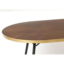 Housecraft Denise Eettafel Ovaal 180x90 cm Hout Bruin/ Goud